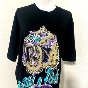 Million Dolla Motive Men’s “Wild N Rich” Graphic T-Shirt Size XL Black